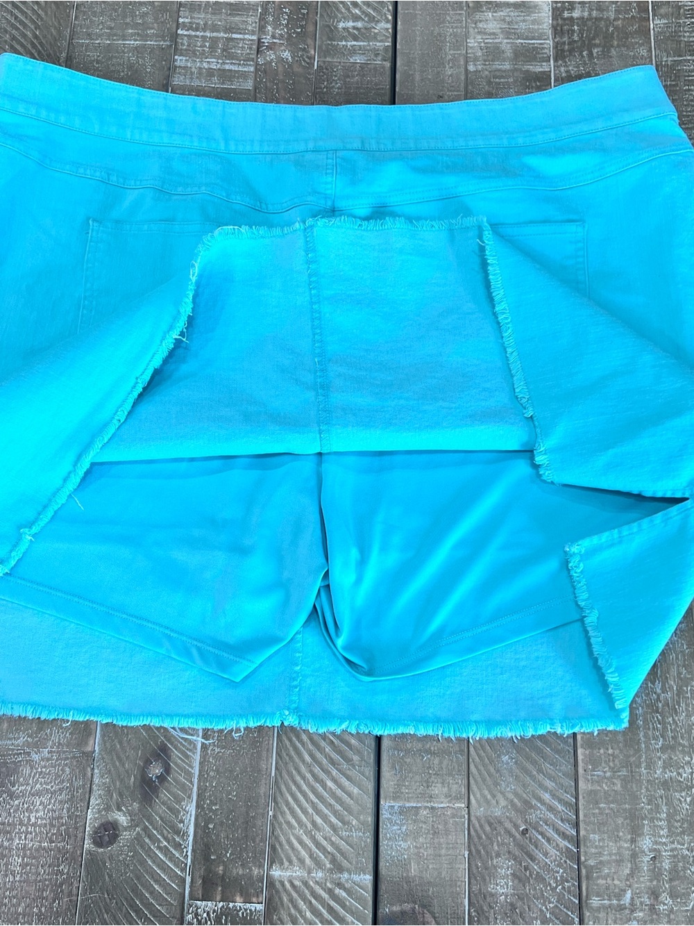 Ruby Rd. Bright Turquoise Mini Skort with Patch Pockets - Picture 6 of 6